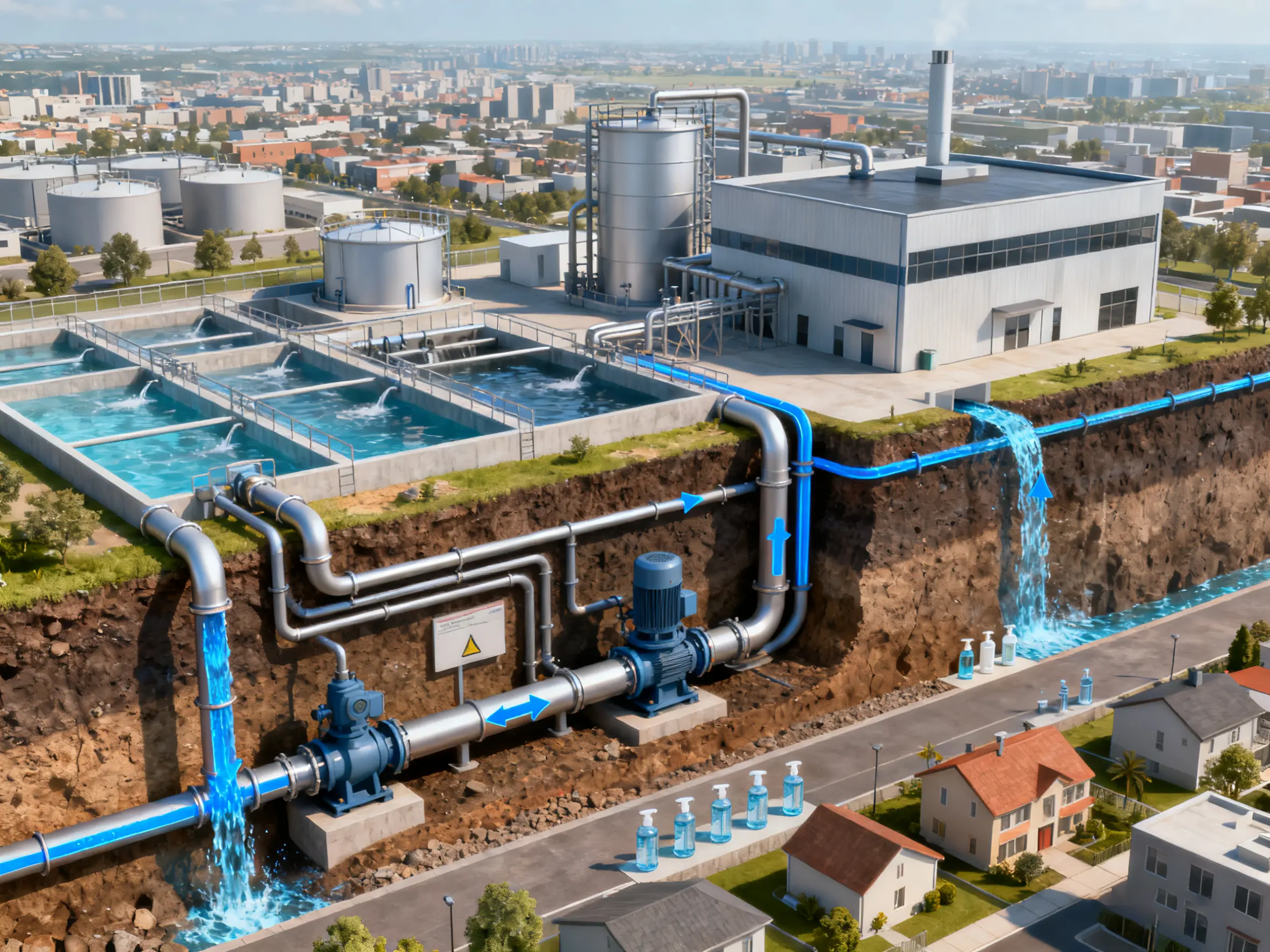 缓闭式止回阀防止水锤导致的管道破裂，保障城市供水安全运行