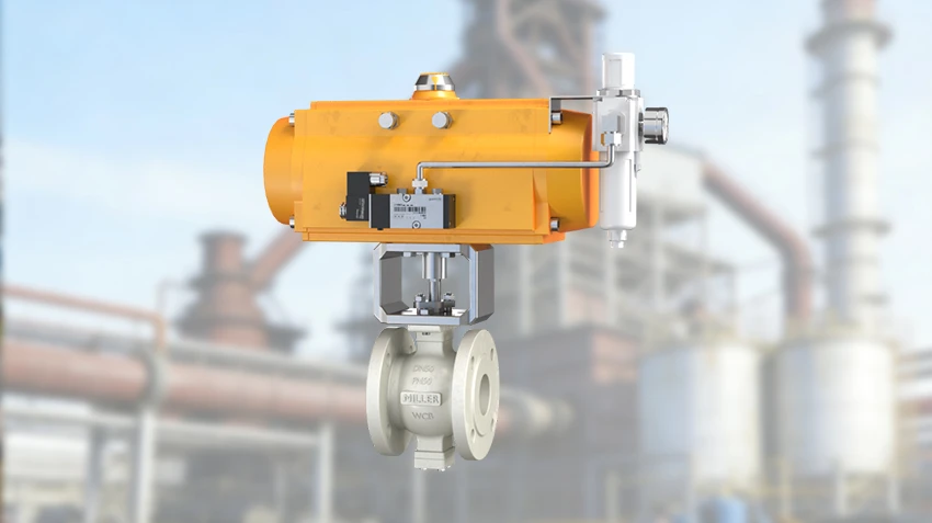 气动V型球阀:高响应、高可靠性的工业调节方案