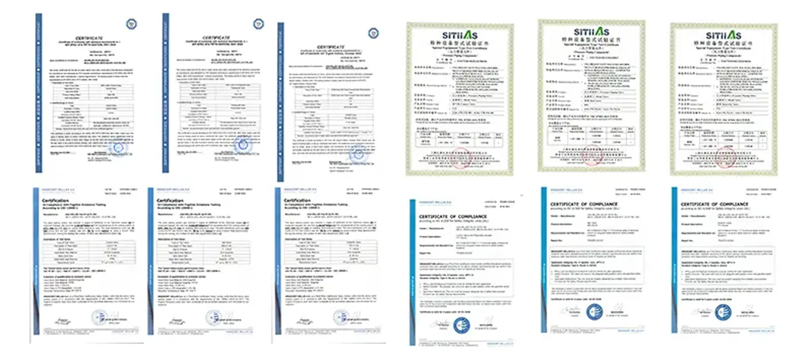 API 6FA+SIL 3+ISO9001 认证