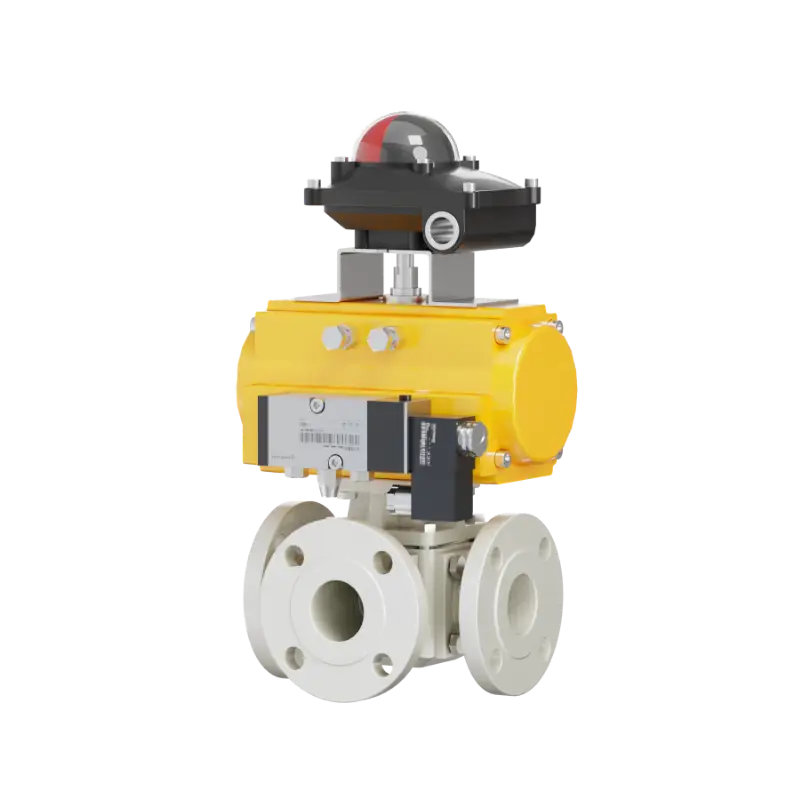 米勒气动三通球阀