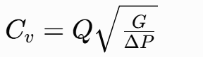Q：gpm，G：比重，ΔP：psi
