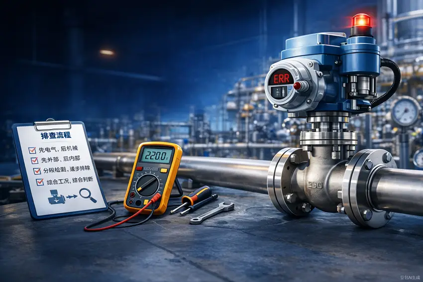 电动阀门报故障？别急着更换部件，先按这套思路系统排查