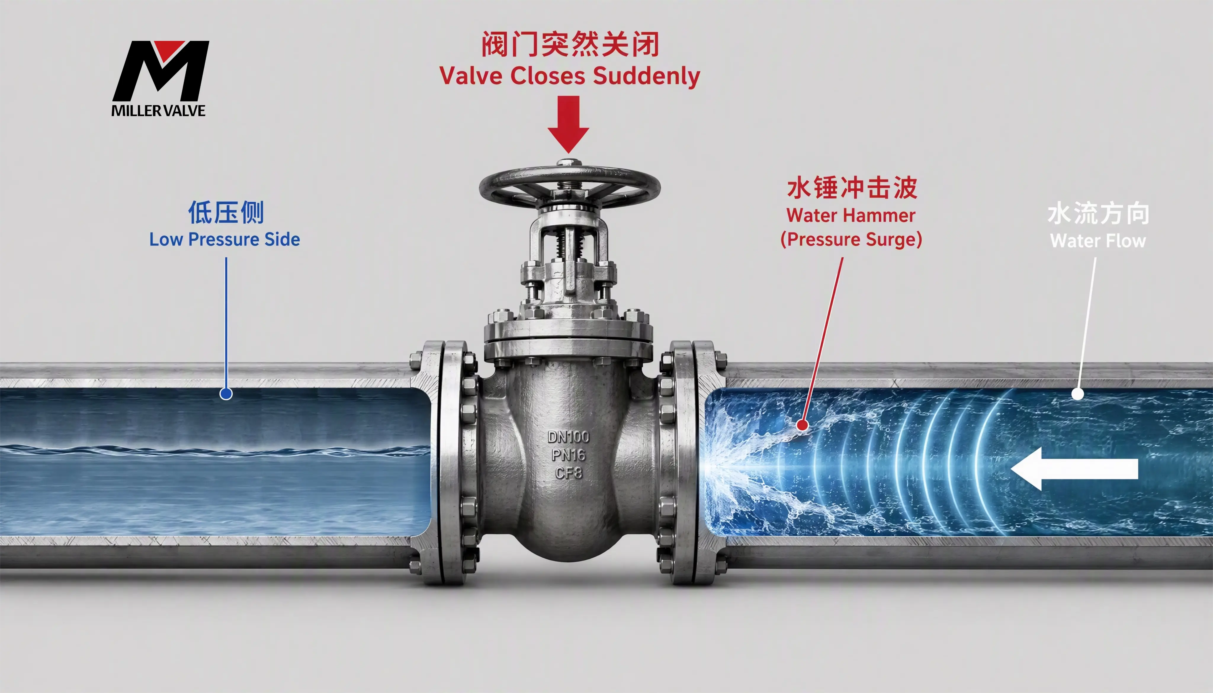 什么是管道水锤?水锤现象对工业系统有什么影响