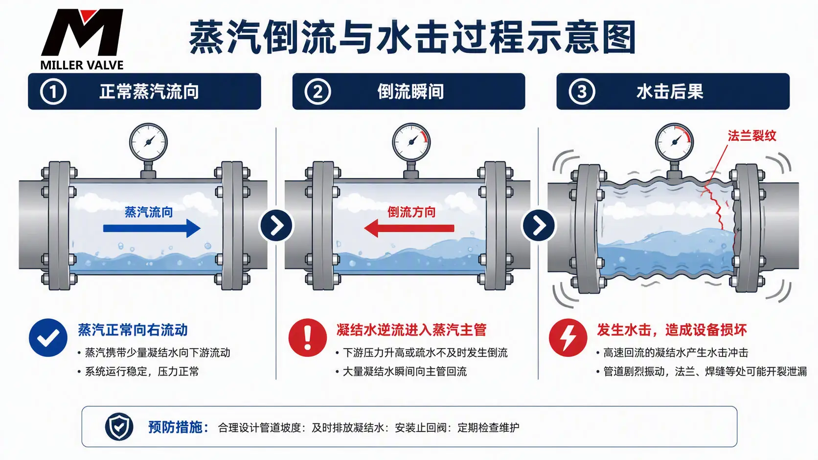 进口蒸汽止回阀怎么选?蒸汽管道为什么要装止回阀?